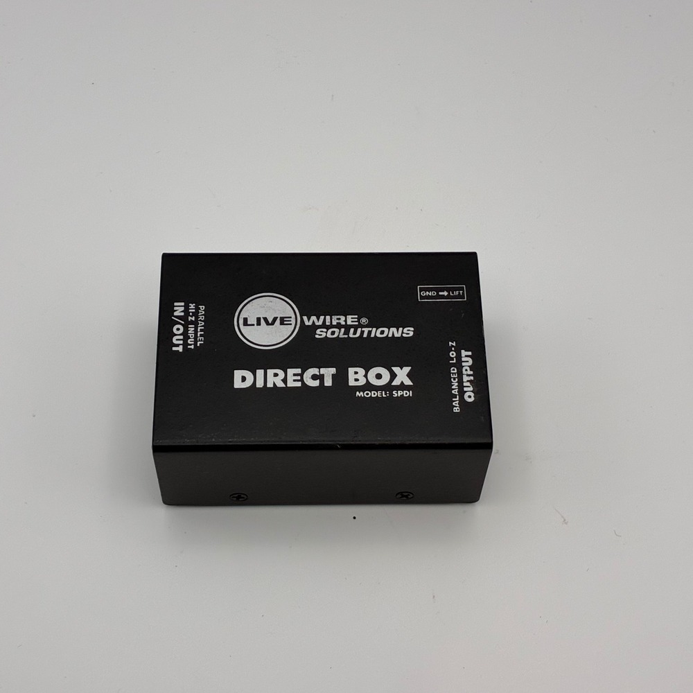 Live Wire Direct Box Passive SPDI Black Parallel Hi-Z Input Balanced Lo-Z Output